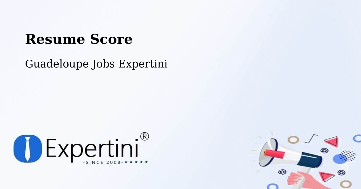 Resume Score & Job Description Match Tool – Jarry - Guadeloupe Jobs Expertini